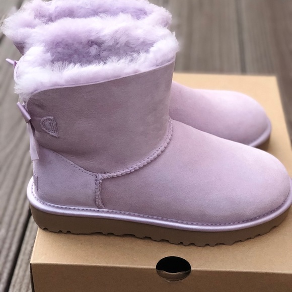 NIB UGG W Mini Bailey Bow II Metallic Wimens sz u - Picture 3 of 7
